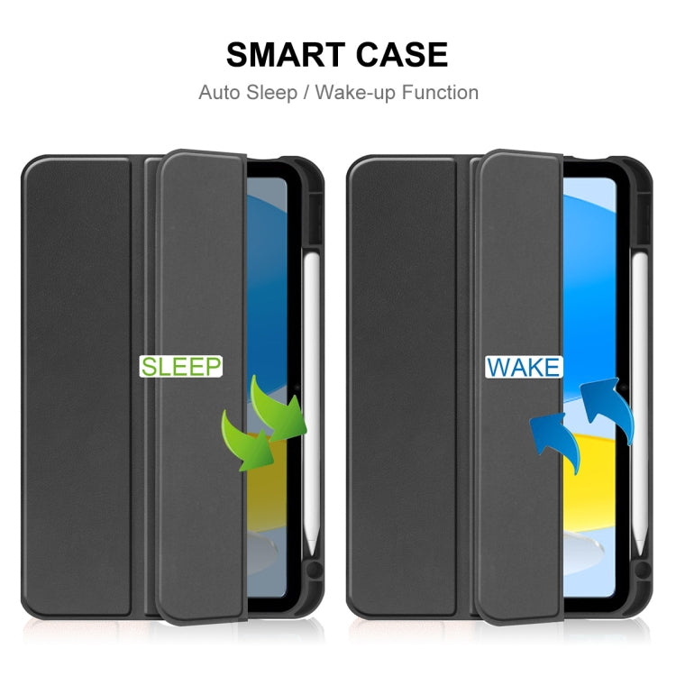 For iPad 2025 / 2022 ENKAY TPU Back Cover Smart Leather Stand Tablet Case with Pen Slot(Dark Blue) - free shipping - PMc TechLife - Order now!