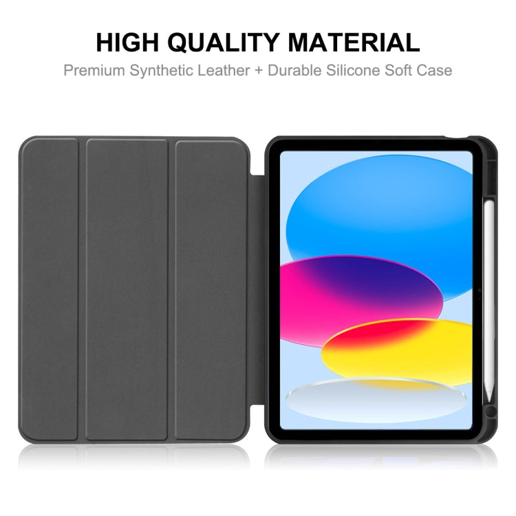 For iPad 2025 / 2022 ENKAY TPU Back Cover Smart Leather Stand Tablet Case with Pen Slot(Black) - free shipping - PMc TechLife - Order now!