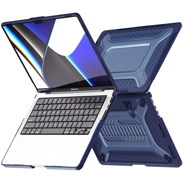For MacBook Pro 14.2 A2442/A2779 2023 ENKAY Hat-Prince 3 in 1 Protective Bracket  Case Cover Hard Shell with TPU Keyboard Film / Anti-dust Plugs, Version:US(Grey) - free shipping - PMC Jewellery - Order now!