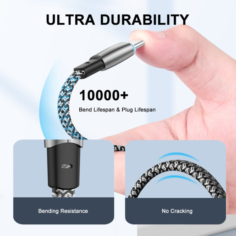 ENKAY Hat-Prince 65W USB-C / Type-C to Type-C 6A Fast Charging Data Weave Cable, Length:1m - free shipping - PMC TechLife - Order now!