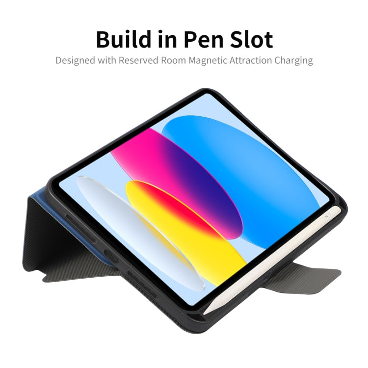 For iPad 2025 / 2022 ENKAY TPU Back Cover Smart Leather Tablet Case with Pen Slot & Holder(Purple) - free shipping - PMc TechLife - Order now!