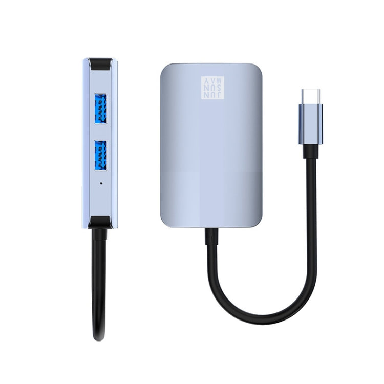 JUNSUNMAY 5 in 1 Type-c to RJ45 Ethernet + SD/TF Card Reader Multifunctional USB-C Hub - free shipping - PMC Jewellery - Order now!
