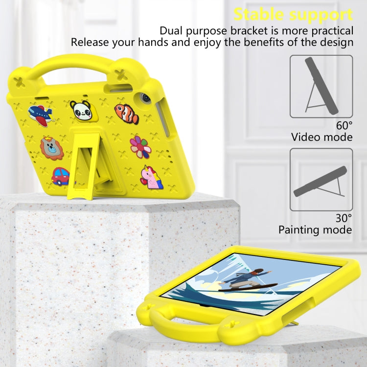 For Lenovo Tab M10 3rd Gen TB328FU / TB328XU 2022 10.1 Handle Kickstand Children EVA Shockproof Tablet Case(Yellow) - Lenovo by PMC TechLife | Online Shopping South Africa | PMC TechLife | Buy Now Pay Later Mobicred