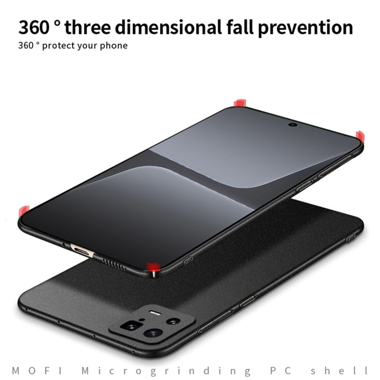 For Xiaomi 13 MOFI Fandun Series Frosted Ultra-thin PC Hard Phone Case(Black) - 13 Pro Cases by MOFI | Online Shopping South Africa | PMC TechLife