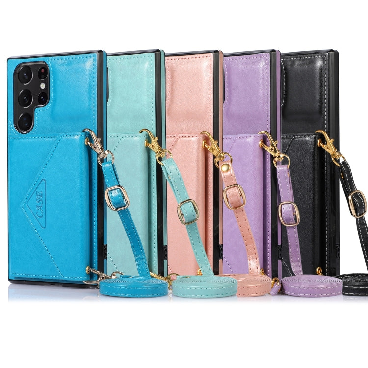 For Samsung Galaxy S23 Ultra 5G Cross-body Wallet Card Bag Leather Phone Case(Rose Gold) - Galaxy S23 Ultra 5G Cases by PMC TechLife | Online Shopping South Africa | PMC TechLife