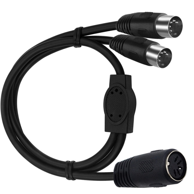 JUNSUNMAY MIDI 2 in 1 Din 5 Pin Male to Dual 2 Pin Female Cable Adapter, Cable Length: 50cm - Microphone Audio Cable & Connector by JUNSUNMAY | Online Shopping South Africa | PMC TechLife | Buy Now Pay Later Mobicred