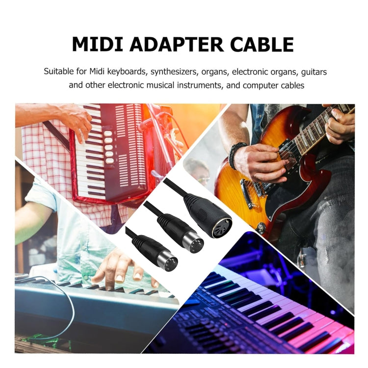 JUNSUNMAY MIDI 2 in 1 Din 5 Pin Male to Dual 2 Pin Female Cable Adapter, Cable Length: 50cm - Microphone Audio Cable & Connector by JUNSUNMAY | Online Shopping South Africa | PMC TechLife | Buy Now Pay Later Mobicred