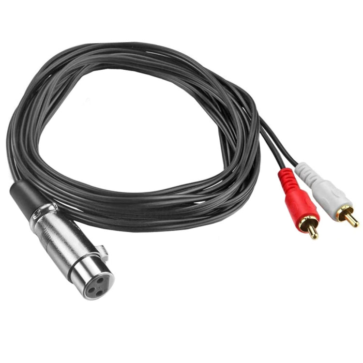 JUNSUNMAY 2 RCA Male to XLR Female Stereo Audio Cable, Cable Length:0.15m - RCA Cable by JUNSUNMAY | Online Shopping South Africa | PMc TechLife | Buy Now Pay Later Mobicred