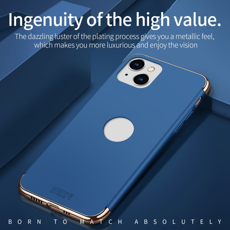 For iPhone 14 MOFI Yatun Series 3 in 1 Stitching PC Phone Case(Red) - iPhone 14 Cases by MOFI | Online Shopping South Africa | PMC TechLife | Buy Now Pay Later Mobicred