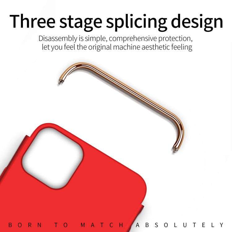 For iPhone 14 MOFI Yatun Series 3 in 1 Stitching PC Phone Case(Red) - iPhone 14 Cases by MOFI | Online Shopping South Africa | PMC TechLife | Buy Now Pay Later Mobicred