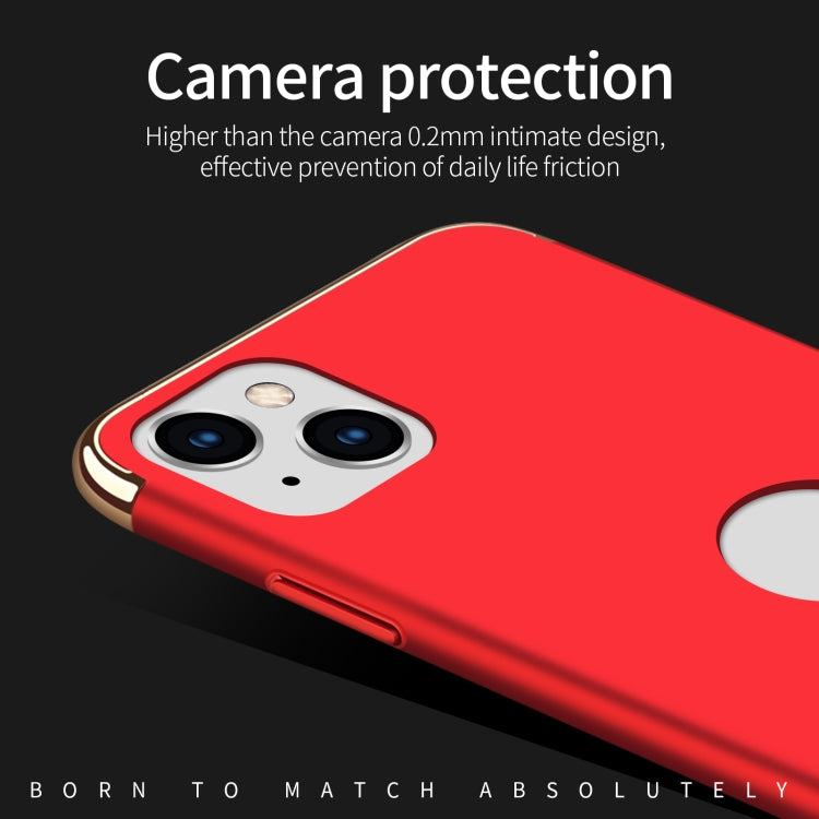 For iPhone 14 Plus MOFI Yatun Series 3 in 1 Stitching PC Phone Case(Red) - iPhone 14 Plus Cases by MOFI | Online Shopping South Africa | PMC TechLife