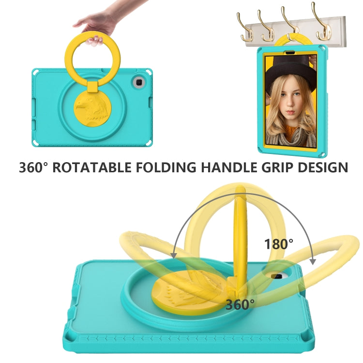 For Samsung Galaxy Tab A9 8.7 X110/X115 EVA Hybrid PC Shockproof Tablet Case with Frame(Glacial Green) - Galaxy Tab A9 by PMC TechLife | Online Shopping South Africa | PMC TechLife