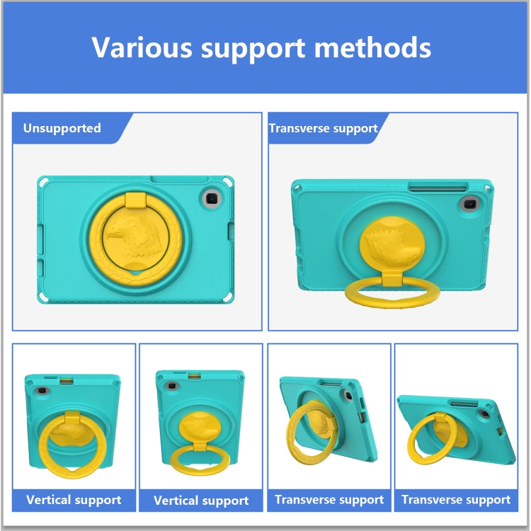 For Samsung Galaxy Tab A9 8.7 X110/X115 EVA Hybrid PC Shockproof Tablet Case with Frame(Glacial Green) - Galaxy Tab A9 by PMC TechLife | Online Shopping South Africa | PMC TechLife