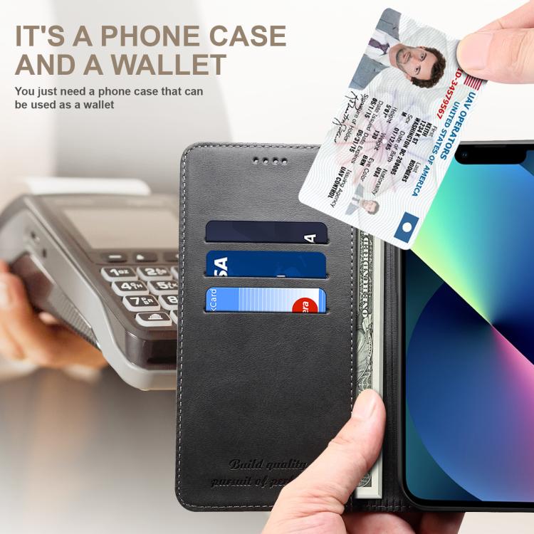 For Samsung Galaxy S25 5G Suteni Calf Texture Horizontal Flip Leather Phone Case(Black) - Galaxy S25 5G Cases by Suteni | Online Shopping South Africa | PMC TechLife | Buy Now Pay Later Mobicred