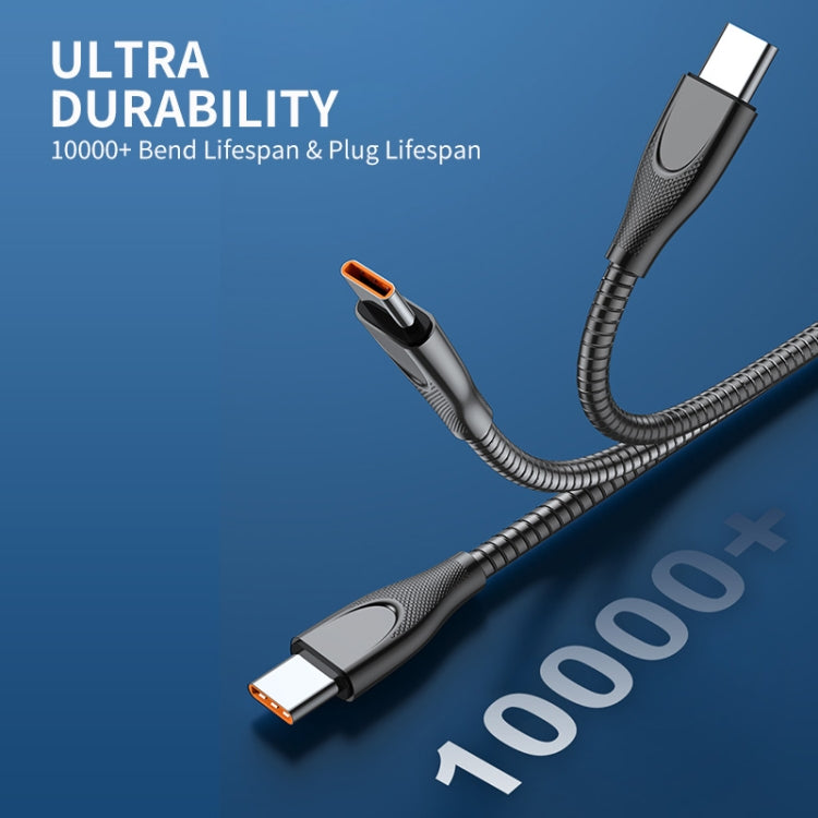 ENKAY ENK-CB131 USB to 8 Pin Carbon Steel Hose Spring 2.4A Fast Charging Data Cable, Length:1m(Black) - free shipping - PMC Jewellery - Order now!