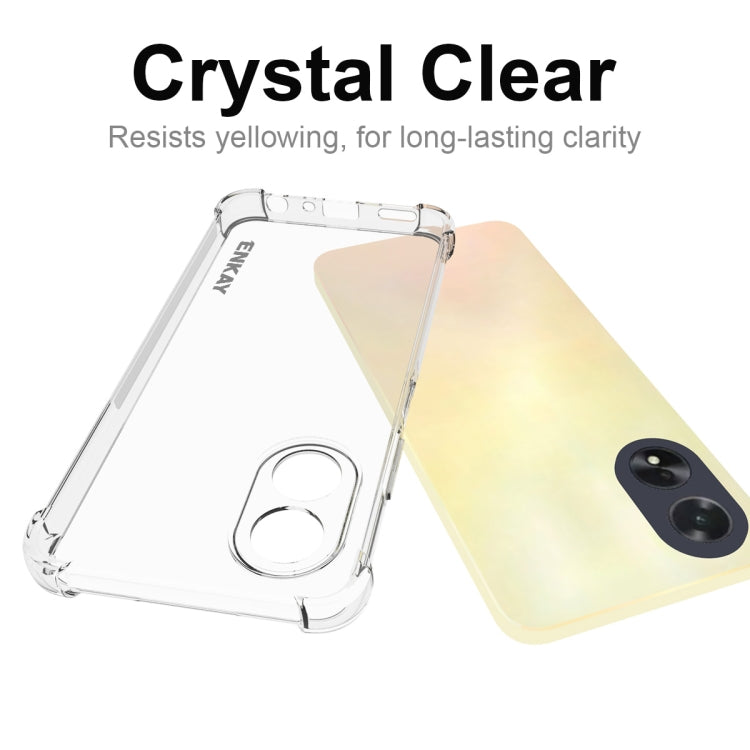 For OPPO A18 4G / A38 4G ENKAY Clear TPU Shockproof Anti-slip Phone Case - A18 Cases by ENKAY | Online Shopping South Africa | PMC TechLife | Buy Now Pay Later Mobicred
