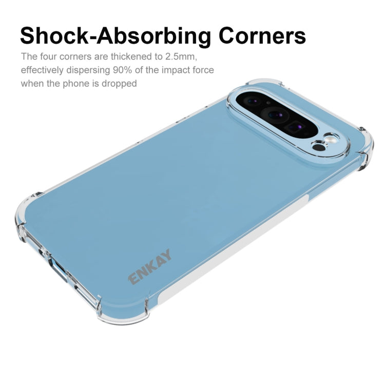 For Google Pixel 9 Pro ENKAY Hat-Prince Transparent TPU Shockproof Phone Case - Google Cases by ENKAY | Online Shopping South Africa | PMC TechLife | Buy Now Pay Later Mobicred