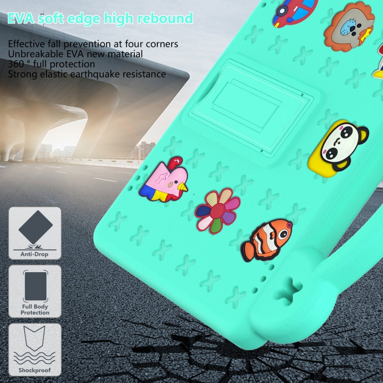 For Amazon Fire HD 10 2021 Handle Kickstand Children EVA Shockproof PC Tablet Case(Mint Green) - Amazon by PMC TechLife | Online Shopping South Africa | PMC TechLife | Buy Now Pay Later Mobicred