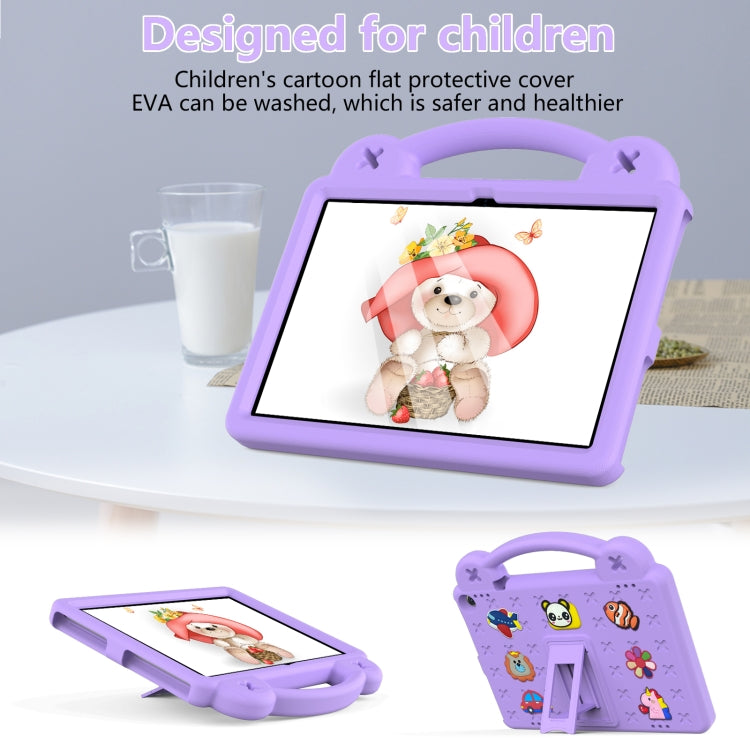 For Amazon Fire HD 10 2021 Handle Kickstand Children EVA Shockproof PC Tablet Case(Light Purple) - Amazon by PMC TechLife | Online Shopping South Africa | PMC TechLife | Buy Now Pay Later Mobicred