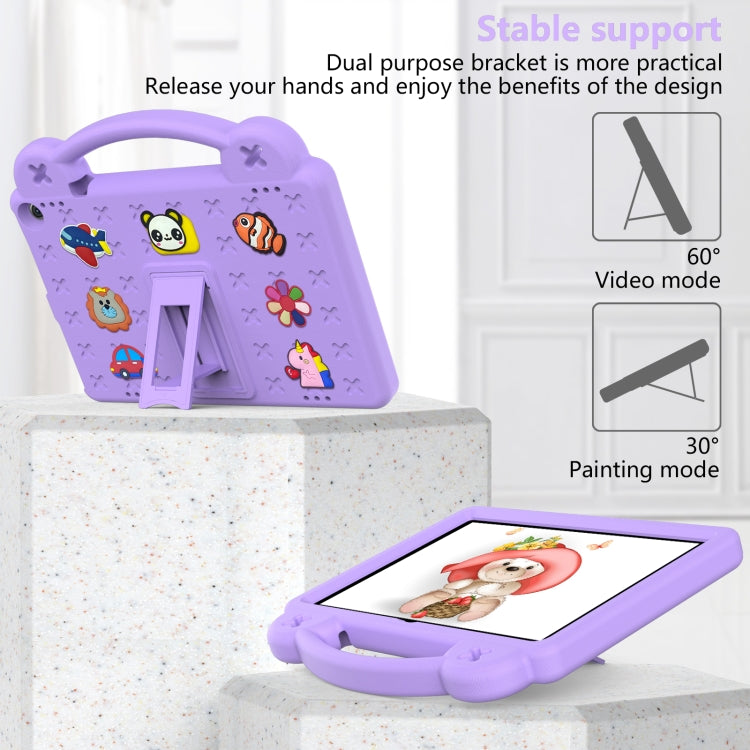 For Amazon Fire HD 10 2021 Handle Kickstand Children EVA Shockproof PC Tablet Case(Light Purple) - Amazon by PMC TechLife | Online Shopping South Africa | PMC TechLife | Buy Now Pay Later Mobicred