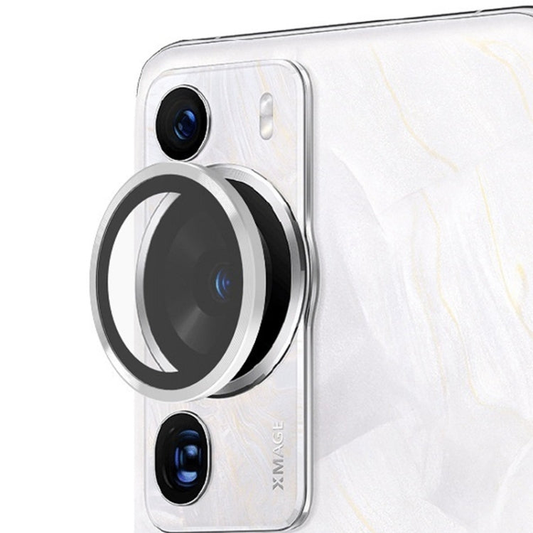 For HUAWEI P60 / P60 Pro / P60 Art ENKAY Hat-Prince 9H Rear Camera Lens Aluminium Alloy Tempered Glass Film(Silver) - Huawei Tempered Glass by ENKAY | Online Shopping South Africa | PMC TechLife