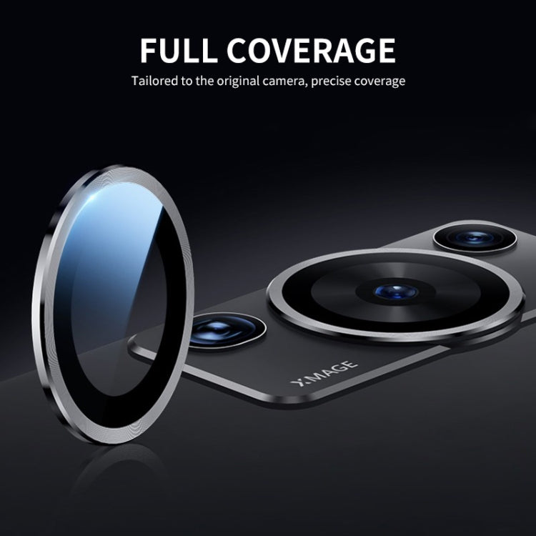 For HUAWEI P60 / P60 Pro / P60 Art ENKAY Hat-Prince 9H Rear Camera Lens Aluminium Alloy Tempered Glass Film(Silver) - Huawei Tempered Glass by ENKAY | Online Shopping South Africa | PMC TechLife