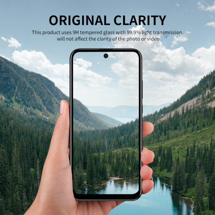 For HUAWEI P60 / P60 Pro / P60 Art ENKAY Hat-Prince 9H Rear Camera Lens Aluminium Alloy Tempered Glass Film(Silver) - Huawei Tempered Glass by ENKAY | Online Shopping South Africa | PMC TechLife