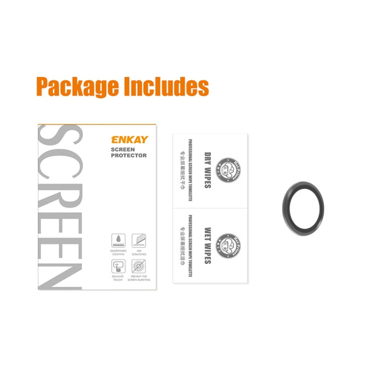 For HUAWEI P60 / P60 Pro / P60 Art ENKAY Hat-Prince 9H Rear Camera Lens Aluminium Alloy Tempered Glass Film(Silver) - Huawei Tempered Glass by ENKAY | Online Shopping South Africa | PMC TechLife