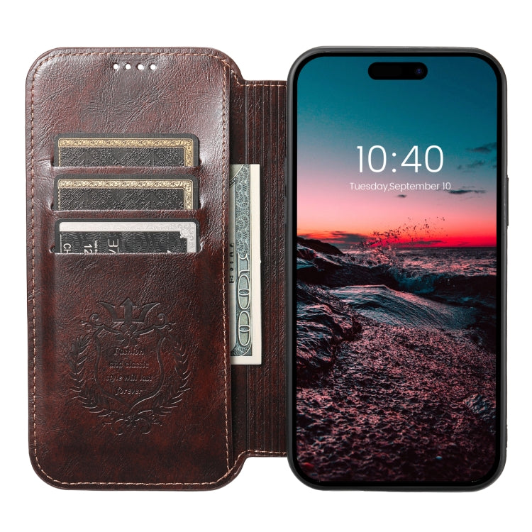 For iPhone 14 Pro Max Suteni J05 Leather Magnetic Magsafe Phone Case(Brown) - free shipping - PMC Jewellery - Order now!