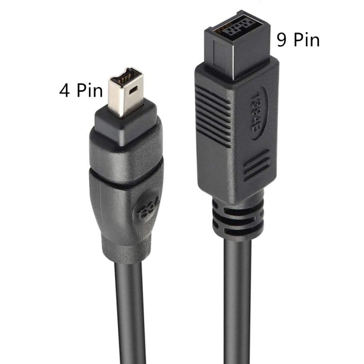 JUNSUNMAY FireWire High Speed Premium DV 800 9 Pin Male To FireWire 400 4 Pin Male IEEE 1394 Cable, Length:1.8m - 1394 Series by JUNSUNMAY | Online Shopping South Africa | PMC TechLife | Buy Now Pay Later Mobicred
