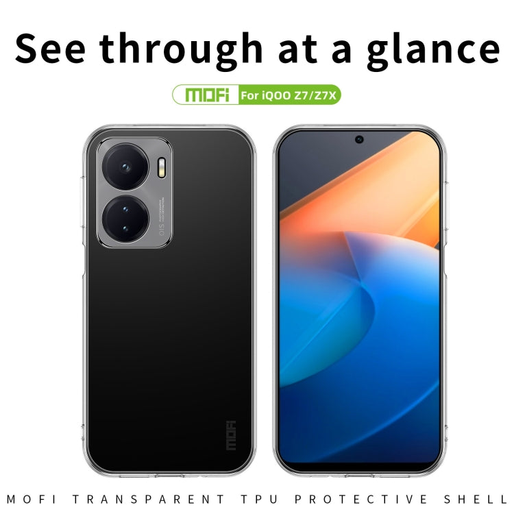 For vivo iQOO Z7X MOFI Ming Series Ultra-thin TPU Phone Case(Transparent) - vivo Cases by MOFI | Online Shopping South Africa | PMC TechLife