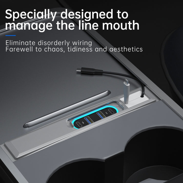 Z62A For Tesla Model 3 / Y Center Console 27W Fast Charging USB HUB Docking Station - DIY Modified Charger by PMC TechLife | Online Shopping South Africa | PMC TechLife | Buy Now Pay Later Mobicred