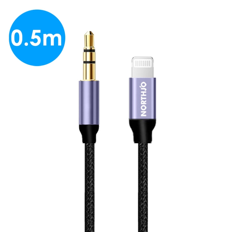 NORTHJO LTM03 8 Pin to 3.5mm Audio AUX Jack Cable, Length:0.5m - Video & Audio Cable by NORTHJO | Online Shopping South Africa | PMC TechLife