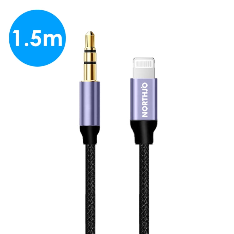 NORTHJO LTM03 8 Pin to 3.5mm Audio AUX Jack Cable, Length:1.5m - Video & Audio Cable by NORTHJO | Online Shopping South Africa | PMC TechLife | Buy Now Pay Later Mobicred