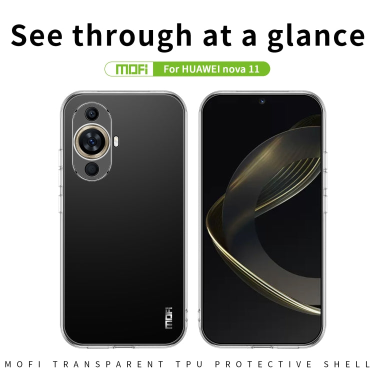 For Huawei nova 11 4G MOFI Ming Series Transparent Ultra-thin TPU Phone Case - Huawei Cases by MOFI | Online Shopping South Africa | PMC TechLife | Buy Now Pay Later Mobicred