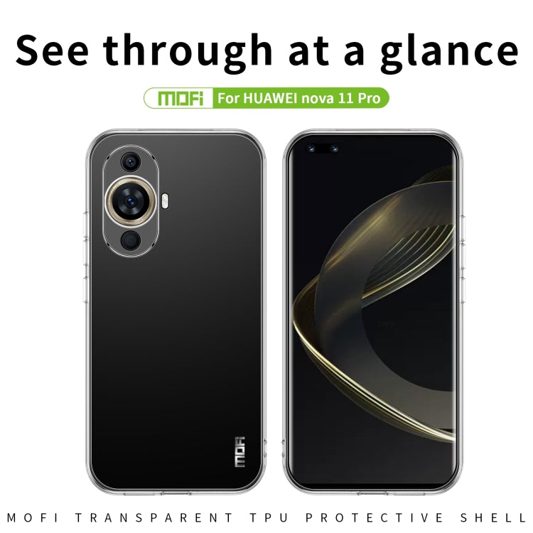For Huawei nova 11 Pro MOFI Ming Series Transparent Ultra-thin TPU Phone Case - free shipping - PMC TechLife - Order now!