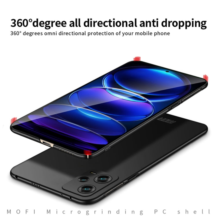 For Xiaomi Redmi Note 12 Pro 5G Global MOFI Micro-Frosted PC Ultra-thin Hard Phone Case(Blue) - Xiaomi Cases by MOFI | Online Shopping South Africa | PMC TechLife | Buy Now Pay Later Mobicred