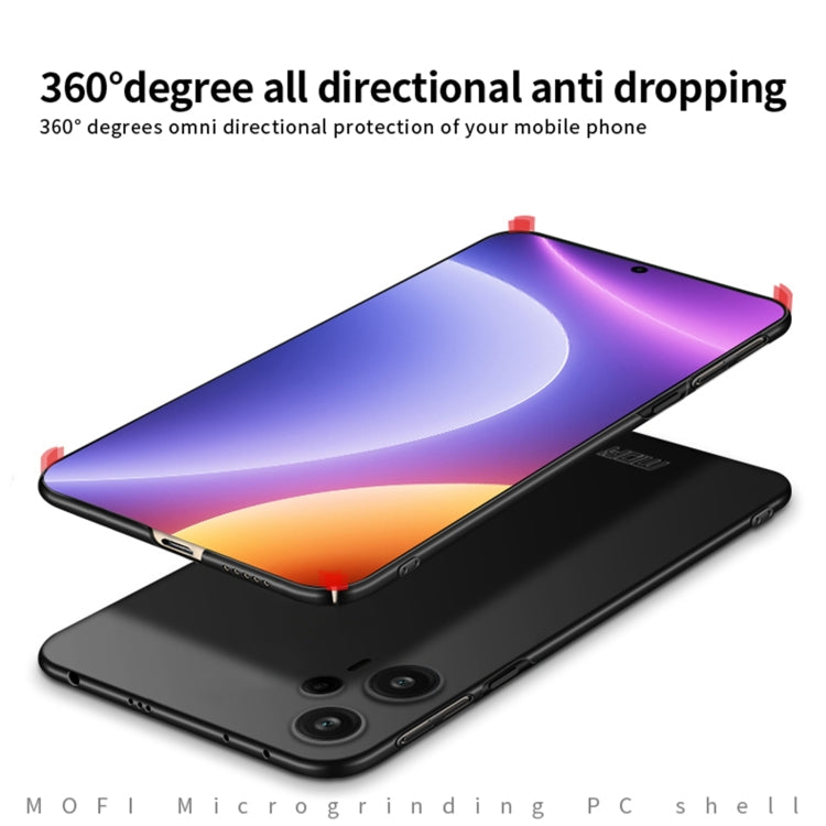 For?Redmi Note 12 Turbo 5G MOFI Micro-Frosted PC Ultra-thin Hard Phone Case(Black) - Xiaomi Cases by MOFI | Online Shopping South Africa | PMC TechLife