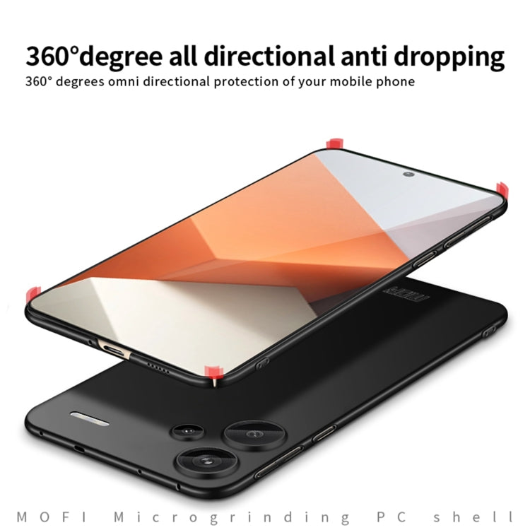 For Xiaomi Redmi Note 13 Pro+ MOFI Micro-Frosted PC Ultra-thin Hard Phone Case(Black) - Xiaomi Cases by MOFI | Online Shopping South Africa | PMC TechLife | Buy Now Pay Later Mobicred