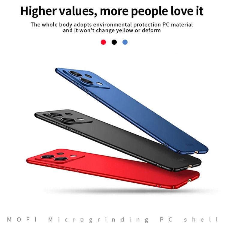 For Xiaomi Redmi Note 13 Pro 5G MOFI Micro-Frosted PC Ultra-thin Hard Phone Case(Red) - Xiaomi Cases by MOFI | Online Shopping South Africa | PMC TechLife | Buy Now Pay Later Mobicred