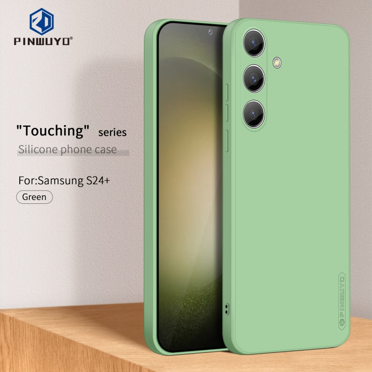 For Samsung Galaxy S24+ 5G PINWUYO Sense Series Liquid Silicone TPU Phone Case(Green) - free shipping - PMC Jewellery - Order now!