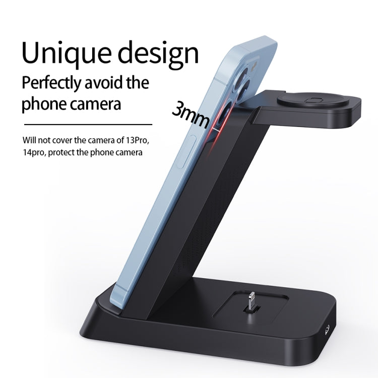 B20 18W 3 in 1 Wireless Charger Stand Charger Dock for iPhone Apple Watch Series(Black) - Wireless Charger by PMC TechLife | Online Shopping South Africa | PMC TechLife