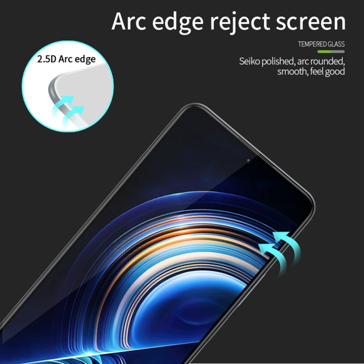 For Xiaomi Poco F5 MOFI 9H 2.5D Full Screen Tempered Glass Film(Black) - free shipping - PMC TechLife - Order now!