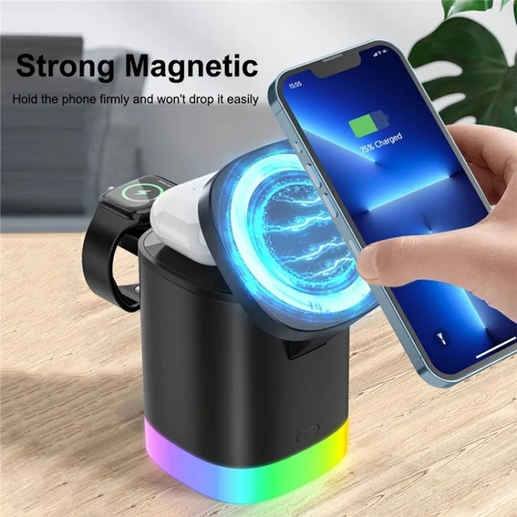 T15 3 in 1 Magnetic Magsafe Wireless Charger Folding Charging Stand For iPhone / iWatch / AirPods(Black) - free shipping - PMC Jewellery - Order now!
