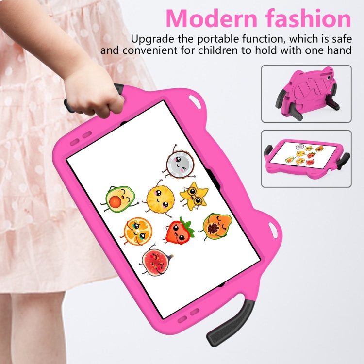 For Lenovo Tab M10 Plus TB-125 2022 Ice Baby EVA Shockproof Hard PC Tablet Case(Rose Red+Black) - Lenovo by PMC TechLife | Online Shopping South Africa | PMC TechLife | Buy Now Pay Later Mobicred