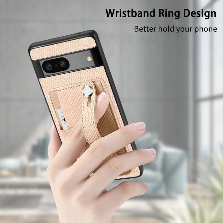 For Google Pixel 9 Wristband Kickstand Card Wallet Back Cover Phone Case with Tool Knife(Khaki) - Google Cases by PMC TechLife | Online Shopping South Africa | PMC TechLife | Buy Now Pay Later Mobicred