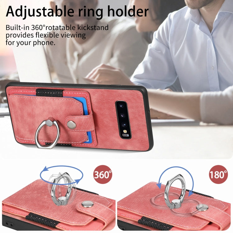 For Samsung Galaxy S25+ 5G Retro Skin-feel Ring Card Wallet Phone Case(Purple) - Galaxy S25+ 5G Cases by PMC TechLife | Online Shopping South Africa | PMC TechLife | Buy Now Pay Later Mobicred