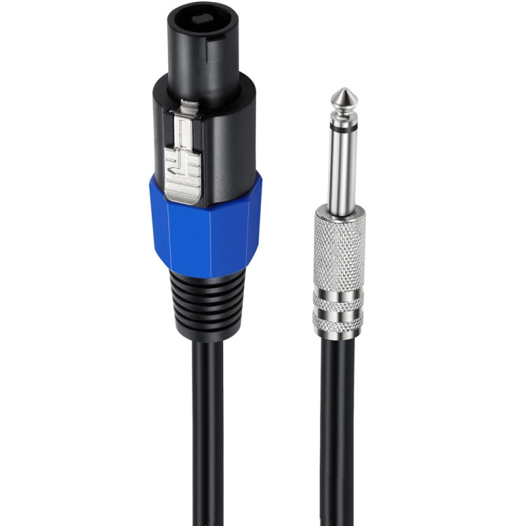 JUNSUNMAY Speakon Male to 6.35mm Male Audio Speaker Adapter Cable with Snap Lock, Length:25FT - free shipping - PMC Jewellery - Order now!
