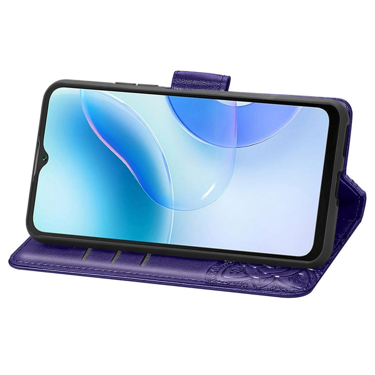 For Blackview A53 Butterfly Love Flower Embossed Leather Phone Case(Purple) - More Brand by PMC TechLife | Online Shopping South Africa | PMC TechLife | Buy Now Pay Later Mobicred
