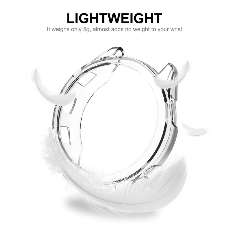 For Garmin Forerunner 265 ENKAY Hat-Prince Transparent TPU Frame Drop Protection Case(Grey) - Watch Cases by ENKAY | Online Shopping South Africa | PMC TechLife | Buy Now Pay Later Mobicred